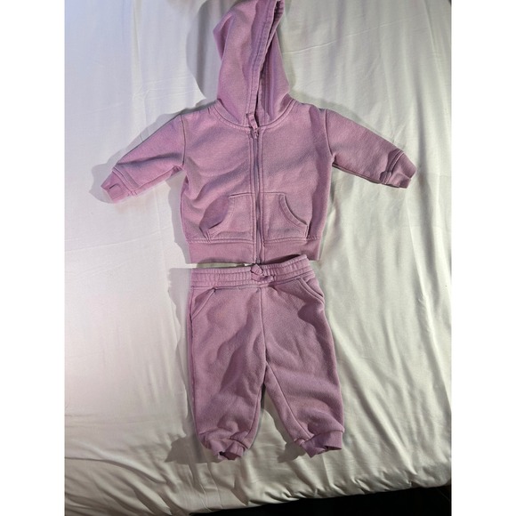 jumping beans Other - Jumping Beans Baby Girls 12M Softest Fleece Hoodie and Joggers Set Purple 2pc